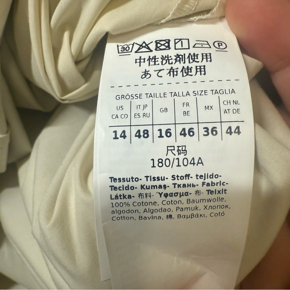 Weekend Max Mara 100% Cotton Catone Dress in Ivory - Picture 12 of 13